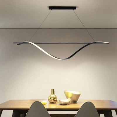Φωτιστικό Κρεμαστό Arte Illumina Waves Αλουμίνιο-Σιλικόνη Μονόφωτο LED 12W 780Lm 3000K 1200x1400mm Μαύρο