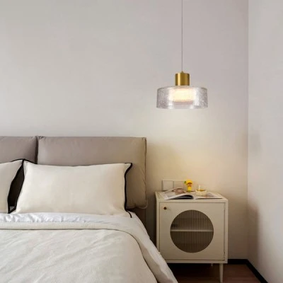 Φωτιστικό κρεμαστό μεταλλικό - γυάλινο LED 8W θερμό χρώμα φωτός 3000K 624lm 200x115mm μπρονζ΄έ ARTE ILLUMINA NIMBUS