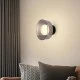 Απλίκα τοίχου μέταλλο - γυαλί LED 8W θερμό χρώμα φωτός 3000K 624lm 200x200mm μαύρο - γραφίτης ARTE ILLUMINA NIMBUS