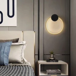 Απλίκα τοίχου αλουμινίου LED 9W θερμό χρώμα φωτός  3000K 702lm 300x340mm μαύρο - μπρονζέ  ARTE ILLUMINA AERO