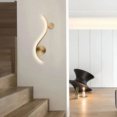 Φωτιστικό απλίκα επίτοιχη LED 9W θερμό χρώμα φωτός 3000Κ 702lm  595x30x235mm μαύρο - μπρονζέ χρώμα  ARTE ILLUMINA WELLE