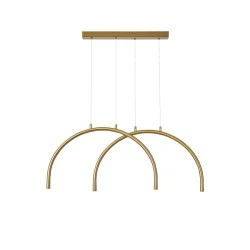 Φωτιστικό κρεμαστό μεταλλικό 10W 3000K 896Lm 840x20x330mm μπρονζέ ARTE ILLUMINA APSIS