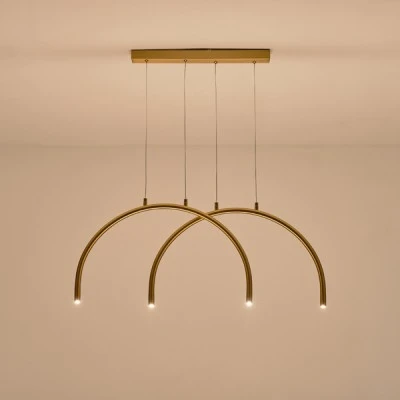 Φωτιστικό κρεμαστό μεταλλικό 10W 3000K 896Lm 840x20x330mm μπρονζέ ARTE ILLUMINA APSIS Φωτιστικό κρεμαστό μεταλλικό 10W 3000K 896Lm 840x20x330mm μπρονζέ ARTE ILLUMINA APSIS