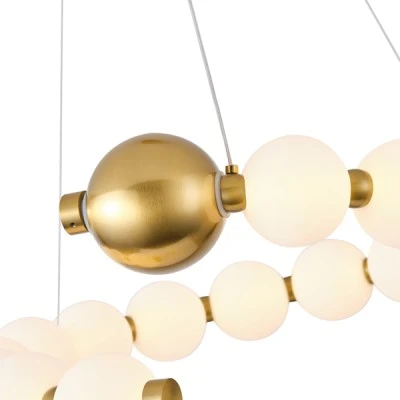Φωτιστικό μεταλλικό κρεμαστό LED 20W 3000K 1560Lm 530x150mm μπρονζέ - λευκό ARTE ILLUMINA TREA