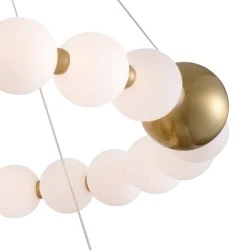 Φωτιστικό κρεμαστό LED 40W θερμό φως 3000K 2730Lm λευκό και μπρονζέ χρώμα ARTE ILLUMINA TREA IP20