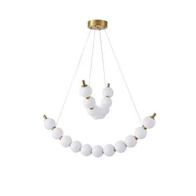 Φωτιστικό μεταλλικό κρεμαστό LED 19W 3000K 1170Lm 800x1420mm μπρονζέ - λευκό ARTE ILLUMINA TREA
