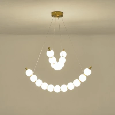 Φωτιστικό μεταλλικό κρεμαστό LED 19W 3000K 1170Lm 800x1420mm μπρονζέ - λευκό ARTE ILLUMINA TREA