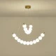 Φωτιστικό μεταλλικό κρεμαστό LED 19W 3000K 1170Lm 800x1420mm μπρονζέ - λευκό ARTE ILLUMINA TREA
