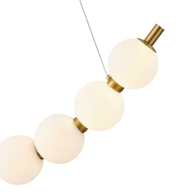 Φωτιστικό μεταλλικό κρεμαστό LED 19W 3000K 1170Lm 800x1420mm μπρονζέ - λευκό ARTE ILLUMINA TREA