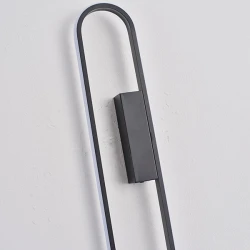 Απλίκα τοίχου αλουμινίου LED 18W 2340lm 3000K 100x800mm μαύρη ELIX