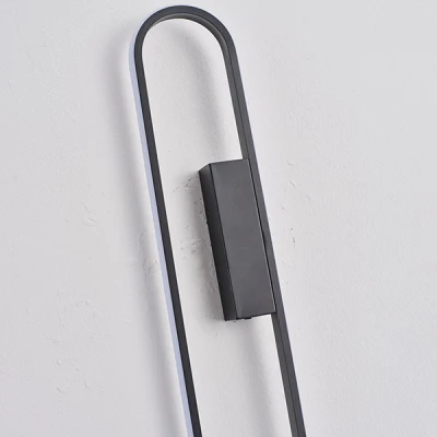 Απλίκα τοίχου αλουμινίου LED 18W 2340lm 3000K 100x800mm μαύρη ELIX