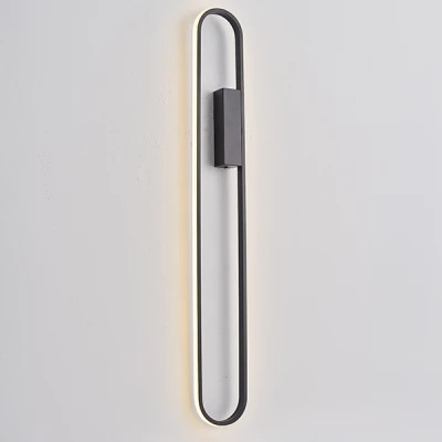 Απλίκα τοίχου αλουμινίου LED 18W 2340lm 3000K 100x800mm μαύρη ELIX