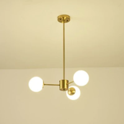 Φωτιστικό κρεμαστό μεταλλικό 3φωτο 3XΕ27 620X730mm λευκό-χρυσό χρώμα ARTE ILLUMINA ORBA
