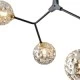 Φωτιστικό Κρεμαστό Μέταλλο-Γυαλί Arte Illumina Atom 5Φωτο 5xG9 Max 5x7W 800x500x900mm Μαύρο-Γκρι