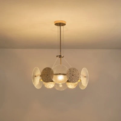 Φωτιστικό κρεμαστό GLOW με ντουί 6XE14 max 40W Φ560xH670mm χρυσό ARTE ILLUMINA 