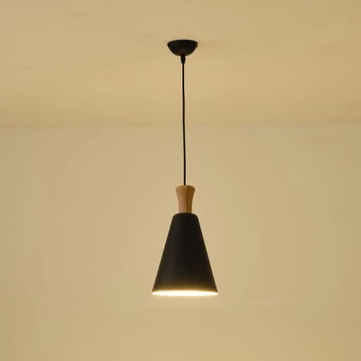 Φωτιστικό κρεμαστό ARTE ILLUMINA SIMPLO μεταλλικό σε μαύρο χρώμα 1XΕ27 MAX 15W Υ1380xΠ200Μx200mm 