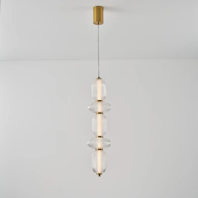 Κρεμαστό φωτιστικό γυαλί-μέταλλο Arte Illumina Verena LED 24W 1900lm θερμό φως 3000K 250x860x1460mm TRIAC dimming διάφανο Κρεμαστό φωτιστικό γυαλί-μέταλλο Arte Illumina Verena LED 24W 1900lm θερμό φως 3000K 250x860x1460mm TRIAC dimming διάφανο