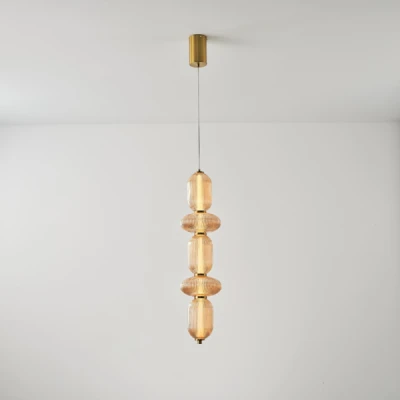 Κρεμαστό φωτιστικό γυαλί-μεταλλο Arte Illumina Verena LED 24W 1900lm θερμό 3000K 250x860x1460mm TRIAC dimming μελί Κρεμαστό φωτιστικό γυαλί-μεταλλο Arte Illumina Verena LED 24W 1900lm θερμό 3000K 250x860x1460mm TRIAC dimming μελί