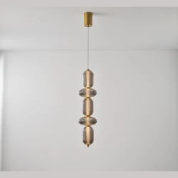 Κρεμαστό φωτιστικό γυαλί-μέταλλο Arte Ilumina Verena LED 24W 1900lm θερμό φως 3000K 250x860x1460mm TRIAC dimming φιμέ 