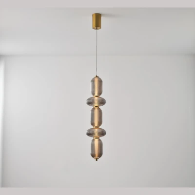 Κρεμαστό φωτιστικό γυαλί-μέταλλο Arte Ilumina Verena LED 24W 1900lm θερμό φως 3000K 250x860x1460mm TRIAC dimming φιμέ Κρεμαστό φωτιστικό γυαλί-μέταλλο Arte Ilumina Verena LED 24W 1900lm θερμό φως 3000K 250x860x1460mm TRIAC dimming φιμέ