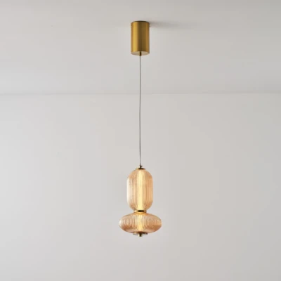 Κρεμαστό φωτιστικό γυαλί-μεταλλο Arte Illumina Verena LED 10W 800lm θερμό φως 3000K 220x430x1450mm TRIAC dimming μελί Κρεμαστό φωτιστικό γυαλί-μεταλλο Arte Illumina Verena LED 10W 800lm θερμό φως 3000K 220x430x1450mm TRIAC dimming μελί