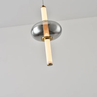 Κρεμαστό φωτιστικό γυαλί-μέταλλο-κεραμικό LED 12W 960lm θερμό λευκό 3000K 190x380x1450mm TRIAC dimming φιμέ Arte Illumina Verena Κρεμαστό φωτιστικό γυαλί-μέταλλο-κεραμικό LED 12W 960lm θερμό λευκό 3000K 190x380x1450mm TRIAC dimming φιμέ Arte Illumina Verena
