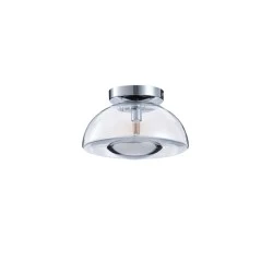 Φωτιστικό πλαφονιέρα από γυαλί με ντουί G9 max 25W 230x230x150mm ασημί ARTE ILLUMINA CLEAR