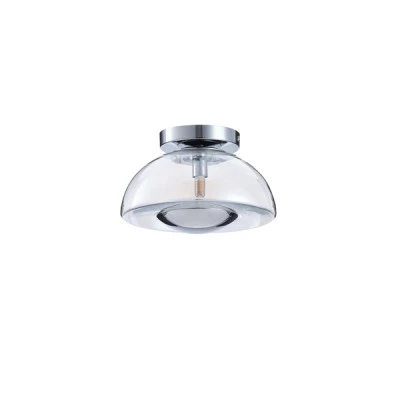 Φωτιστικό πλαφονιέρα από γυαλί με ντουί G9 max 25W 230x230x150mm ασημί ARTE ILLUMINA CLEAR
