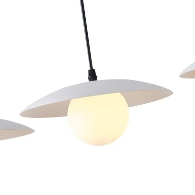 Τρίφωτο κρεμαστό φωτιστικό με ντουί G9 max 25W Φ900mm λευκό χρώμα μεταλλικό ARTE ILLUMINA COBA CABANA