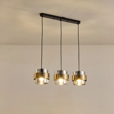 Φωτιστικό Κρεμαστό Μέταλλο-Γυαλί Arte Illumina Reliac 3Φωτο 3xE27 Max 15W 70x1215mm Μαύρο-Χρυσό Φωτιστικό Κρεμαστό Μέταλλο-Γυαλί Arte Illumina Reliac 3Φωτο 3xE27 Max 15W 70x1215mm Μαύρο-Χρυσό
