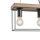 Φωτιστικό Κρεμαστό Ξύλο-Μέταλλο Arte Illumina Multipla 3Φωτο 3xE27 Max 15W 480x125x1230mm Μαύρο-Καφέ