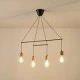 Μοντέρνο κρεμαστό φωτιστικό 4φωτο ARTE ILLUMINA EDISON από μέταλλο και ξύλο με ντουί 4XΕ27 930X120X1180mm Μοντέρνο κρεμαστό φωτιστικό 4φωτο ARTE ILLUMINA EDISON από μέταλλο και ξύλο με ντουί 4XΕ27 930X120X1180mm