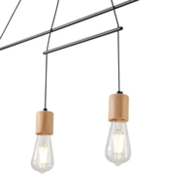 Μοντέρνο κρεμαστό φωτιστικό 4φωτο ARTE ILLUMINA EDISON από μέταλλο και ξύλο με ντουί 4XΕ27 930X120X1180mm Μοντέρνο κρεμαστό φωτιστικό 4φωτο ARTE ILLUMINA EDISON από μέταλλο και ξύλο με ντουί 4XΕ27 930X120X1180mm