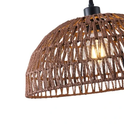Φωτιστικό κρεμαστό ραττάν με ντουί 1xE27 max 15W 390x1270mm καφέ ARTE ILLUMINA VENTO