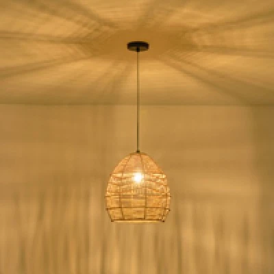 Φωτιστικό κρεμαστό Bamboo με ντουί 1xE27 max 40W 300x300x300mm καφέ φυσικό χρώμα ARTE ILLUMINA AITHRA Φωτιστικό κρεμαστό Bamboo με ντουί 1xE27 max 40W 300x300x300mm καφέ φυσικό χρώμα ARTE ILLUMINA AITHRA