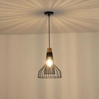 Μεταλλικό κρεμαστό φωτιστικό ARTE ILLUMINA TASSEL μονόφωτο με ντουί 1XE27 260x260x1370mm μαύρο χρώμα