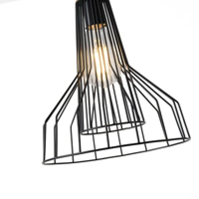 Μεταλλικό κρεμαστό φωτιστικό ARTE ILLUMINA TASSEL μονόφωτο με ντουί 1XE27 260x260x1370mm μαύρο χρώμα