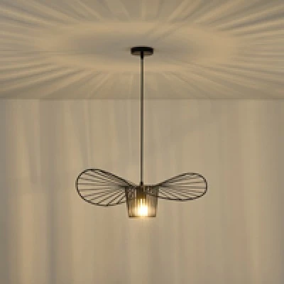 Κρεμαστό φωτιστικό vintage μεταλλικό με ντουί 1XE27  MAX 40W 600X600X1270mm μαύρο χρώμα ARTE ILLUMINA CAP