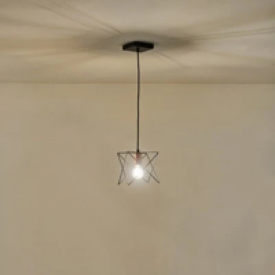 Φωτιστικό Κρεμαστό Μέταλλο Arte Illumina Brawck Μονόφωτο 1xE27 Max 15W Φ175x1240mm Μαύρο