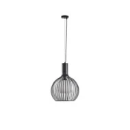 Φωτιστικό Κρεμαστό Μέταλλο Arte Illumina Airy Μονόφωτο 1xE27 Max 15W Φ340x1520mm Μαύρο-Λευκό