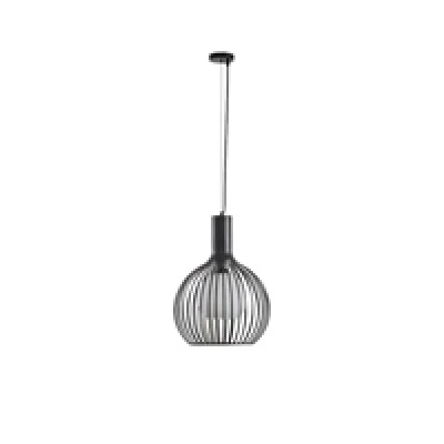 Φωτιστικό Κρεμαστό Μέταλλο Arte Illumina Airy Μονόφωτο 1xE27 Max 15W Φ340x1520mm Μαύρο-Λευκό