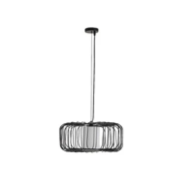 Φωτιστικό Κρεμαστό Μέταλλο Arte Illumina Airy Μονόφωτο 1xE27 Max 15W Φ450x1520mm Μαύρο