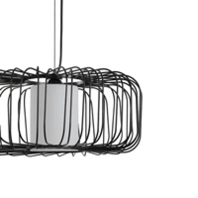 Φωτιστικό Κρεμαστό Μέταλλο Arte Illumina Airy Μονόφωτο 1xE27 Max 15W Φ450x1520mm Μαύρο