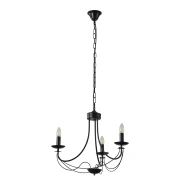Φωτιστικό Κρεμαστό Μέταλλο Arte Illumina Vault 3Φωτο 3xE14 Max 8W Φ600x470x940mm Μαύρο