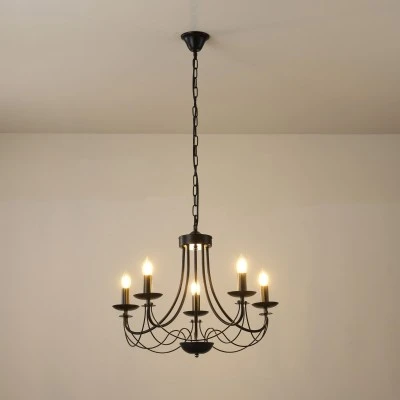 Φωτιστικό Κρεμαστό Μέταλλο Arte Illumina Vault 5Φωτο 5xE14 Max 8W 600x940mm Μαύρο Φωτιστικό Κρεμαστό Μέταλλο Arte Illumina Vault 5Φωτο 5xE14 Max 8W 600x940mm Μαύρο