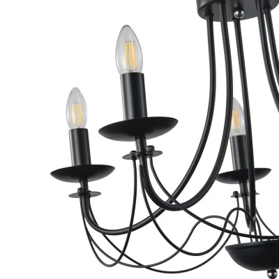 Φωτιστικό Κρεμαστό Μέταλλο Arte Illumina Vault 5Φωτο 5xE14 Max 8W 600x940mm Μαύρο Φωτιστικό Κρεμαστό Μέταλλο Arte Illumina Vault 5Φωτο 5xE14 Max 8W 600x940mm Μαύρο