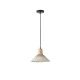 Φωτιστικό κρεμαστό ARTE ILLUMINA GESSO με rubber wood & τσιμέντο 1XE27 MAX 15W με διαστάσεις Υ1680xΠ250xΜ250mm 