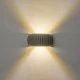 Απλίκα LED επίτοιχη Αrte Illumina Calco 5W θερμό χρώμα φωτός 3000K 450lm 270x130x140mm γκρι χρώμα 