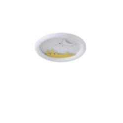 Πλαφονιέρα πλαστική LED 60W 5940Lm Φ50 3CCT-3000-4000-6500K με φεγγαράκι λευκό-κίτρινο χρώμα 480x65mm ARTE ILLUMINA ALEGRE