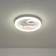 Πλαφονιέρα LED 60W με δεντράκι και σύννεφο Φ50 6120Lm 3CCT 3000-4000-6500K 480x65mm λευκό-ροζ χρώμα ARTE ILLUMINA ALEGRE